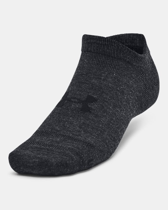 Unisex UA Essential 3-Pack No-Show Socks in Black image number 1
